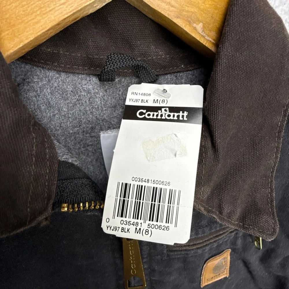 Carhartt‎ Detroit Jacket Fleece Lined Youth Medium (8) YYJ97 BLK Black NWT NOS